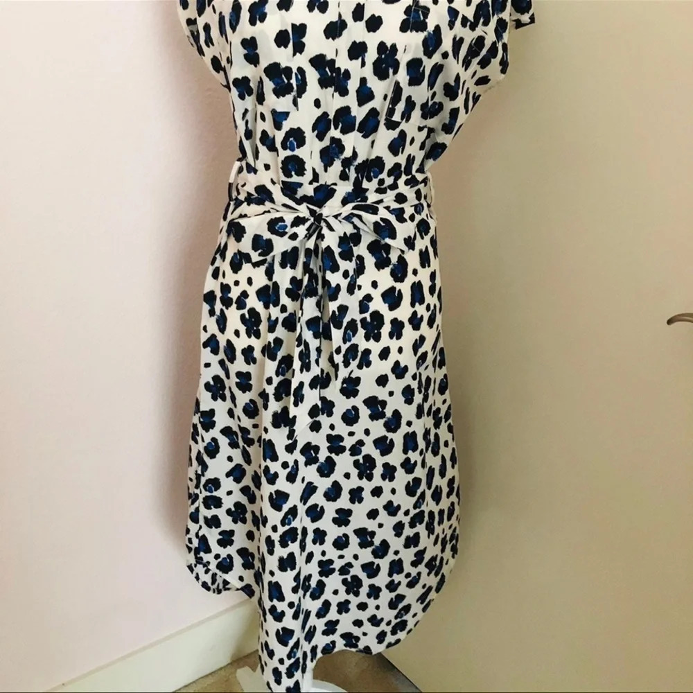bar lll short sleeve shirt midi dress white/blue size M - Picture 3 of 10
